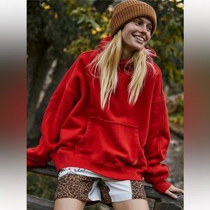 FP movement cut above hoodie
Color: cranberry